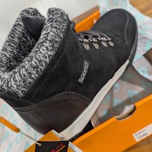 Sporto Black and Gray Men's Rain Boots